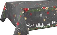 Le Linge de Jules 3760189026068 tafelkleed, vuilafstotend, Kerstmis, grijs – afmetingen: rechthoekig 150 x 240 cm