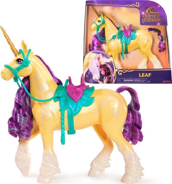 Unicorn Academy - Eenhoorn Leaf - Interactief - Met Geluid - 28 cm - 4+ jaar