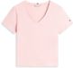 Tommy Hilfiger Dames T-shirt Linnen Katoen Korte Mouw Lente/Zomer 2026