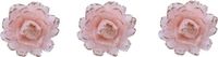 Merkloos 3x stuks decoratie bloemen lichtroze met veertjes op clip 11 cm