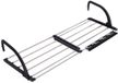 Noir, séchoir à serviettes extensible pour radiateurs, adapté pour balcon et terrasse, 45x38 cm