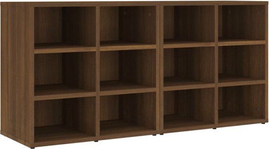 vidaXL Schoenenkast 2 stuks 52,5x30x50 cm bruineikenkleurig