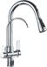 Rustive Robinet de cuisine - Avec douchette extractible - Eau filtrée - Robinet d'eau rotatif à 360 degrés - Chaud et froid - Mélangeur