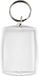 Creativ Company Sleutelhanger - 40x50 mm - 25 Stuks - Zilver/Transparant