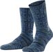 FALKE Brooklyn eenkleurig katoen sokken heren blauw - maat 39-42