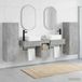 Maison Exclusive - Ensemble de 5 meubles de salle de bain, couleur gris béton, dimensions 136 x 35 x 80 cm