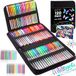 Melifluo Set van 120 Glitter Gelpennen om in te Kleuren met 60 Vullingen in een Etui met Ritssluiting