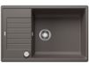 BLANCO ZIA XL 6 S Compact | Granieten spoelbak van Silgraniet vulkaangrijs | 78 x 50 x 20,2 cm, voor 60 cm brede onderkasten, onderhoudsvriendelijk, grote wastafel, omkeerbaar