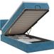 Maison Exclusive Lit Ottoman exclusif, avec matelas, couleur bleu foncé, 100 x 200 cm, revêtement en velours