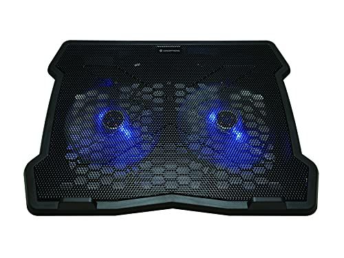 Conceptronic THANA06B 2-Fan Cooling Pad notebook cooling pad 39,6 cm (15.6") Zwart