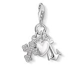 Thomas Sabo 0409-051-14 Bedelhanger voor dames, geloof, hoop, sterling zilver met witte zirkoniasteentjes