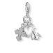 Thomas Sabo 0409-051-14 Bedelhanger voor dames, geloof, hoop, sterling zilver met witte zirkoniasteentjes