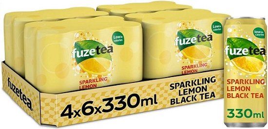Fuze Tea Black Tea Sparkling Lemon - 24 x 330ml