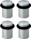 AMIG Deurstopper/deurbuffer - 4x - D20mm - inclusief schroeven - mat rvs