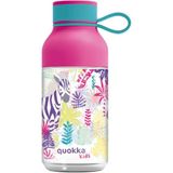 Quokka Kids Ice Zebra Water Bottle with Strap 430ml