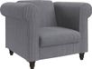 Notio Living Felix II Chaise longue en tissu gris