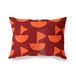 BonaMaison Oranje-Bordeaux Decoratieve Kussensloop, Kussenhoezen Bank, Decoratieve Kussenhoesjes, Kussensloop; Sofa, Slaapkamer, Kantoor, Auto 45x60 Cm - Ontworpen en vervaardigd in Turkije