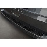 Matzwart Avisa Matzwart Aluminium Achterbumperprotector passend voor Volkswagen Caddy V 2020- 'Riffled Plate'