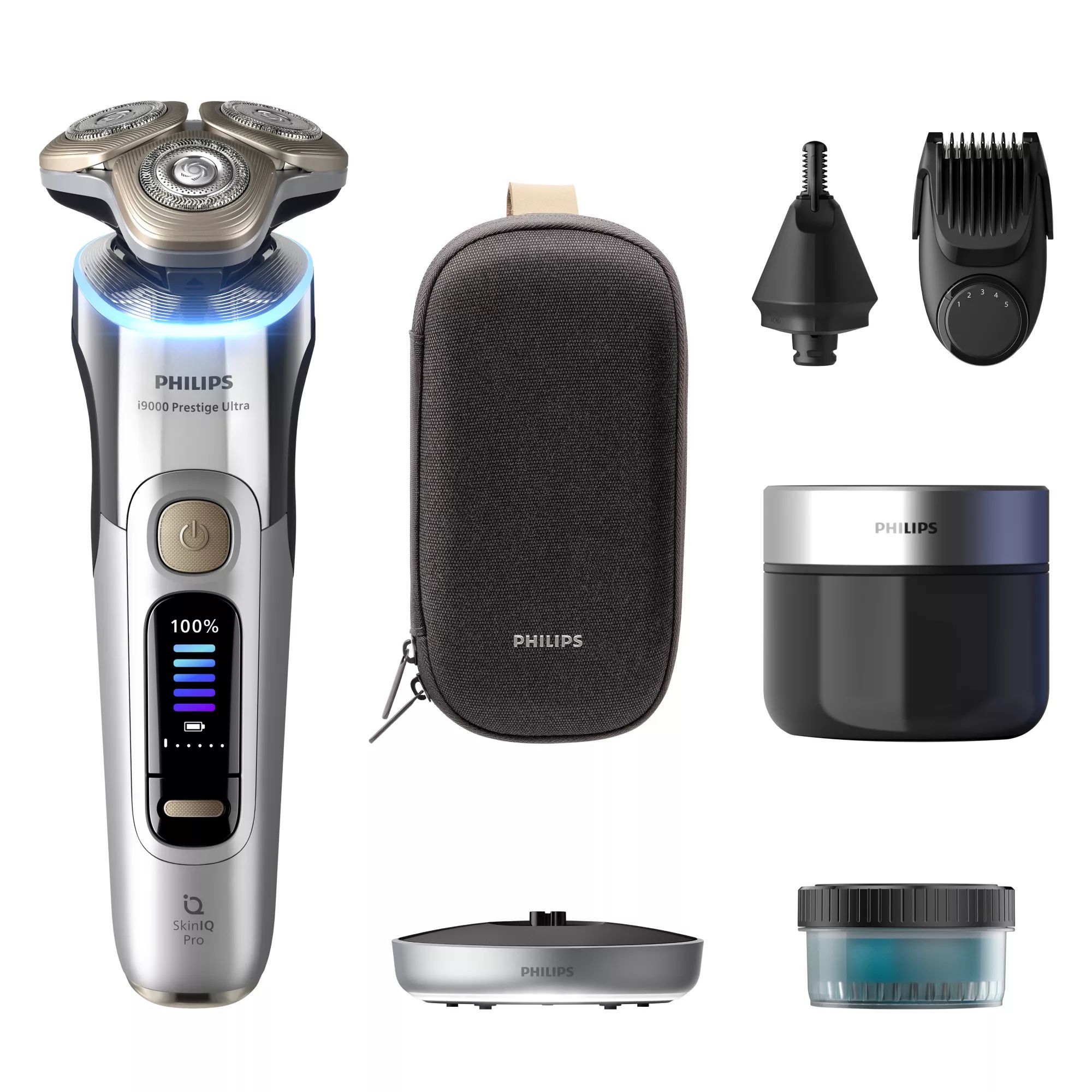 Philips i9000 Prestige Ultra XP9404/38 Wet&Dry Elektrisch Scheerapparaat met SkinIQ Pro