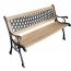 vidaXL Tuinbank - 122 cm - hout - groen - met kussen