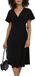 ONLY ONLCALI LIFE S/S MIDI WRAP DRESS WVN - Black - L