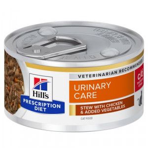 Hill's Prescription Diet Hill's Prescription Diet C/D Multicare Stress Urinary Care stoofpotje voor kat met kip & toegevoegde groenten blik 1 tray (24 x 82 g)