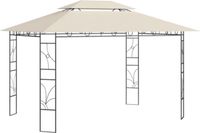 vidaXL Prieel 160 g/m² 4x3x2,7 m crèmekleurig