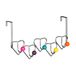 Premier Brands of America Premier Housewares Hook deurgarderobe, 5 haken, meerkleurig, chroom, kunststof, 10x37x20