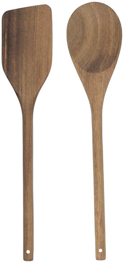 HOME DECO FACTORY Acacia hout lepel en spatel - Naturel