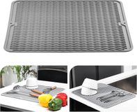 Ibenzoa® Tapis de séchage résistant à la chaleur gris - Dessous de plat multifonctionnel 30x40 cm