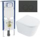 Geberit QeramiQ Dely Toiletset - Geberit UP720 inbouwreservoir - rimless - diepspoel - softclose - mat antraciet bedieningsplaat - glans wit