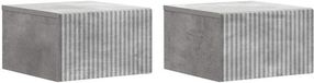 vidaXL Table de chevet murale Gris béton