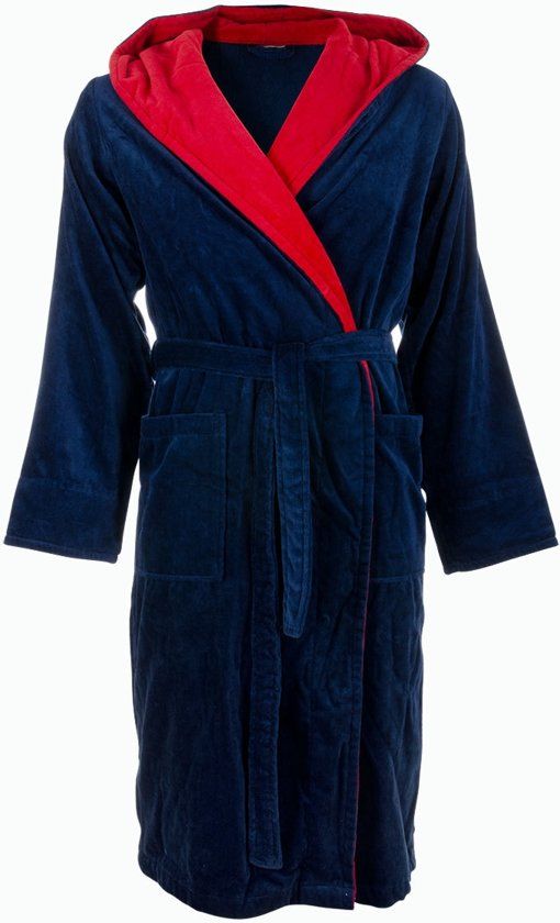 Badrock Blauwe badjas met capuchon M/L