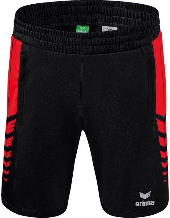ERIMA Six Wings Worker Short - Zwart/Rood - Maat XL - Heren