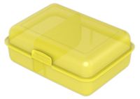 Boîte de conservation "Lunchbox" – boîte à tartines pour enfants avec compartiments et fermeture à clip – sans BPA et fabriqué en Allemagne – boîte à lunch pour l'école et le travail – jaune tendance, en plastique PP