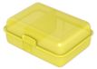 Boîte de conservation "Lunchbox" – boîte à tartines pour enfants avec compartiments et fermeture à clip – sans BPA et fabriqué en Allemagne – boîte à lunch pour l'école et le travail – jaune tendance, en plastique PP