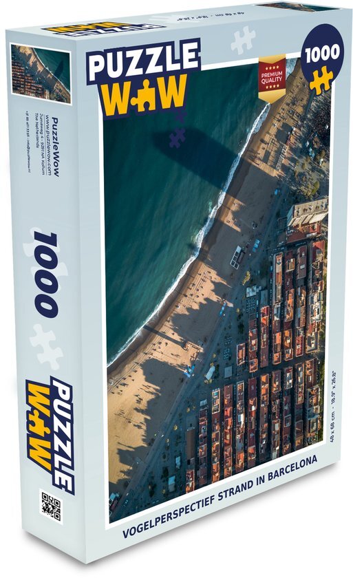 MuchoWow Puzzel Strand - Zee - Architectuur - Barcelona - Legpuzzel - Puzzel 1000 stukjes volwassenen