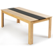 Idmarket Table à manger rectangulaire Georgia 8 personnes imitation hêtre et noire 160 x 90 cm