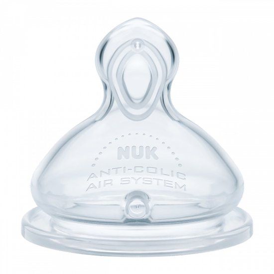 NUK First Choice flesspeen M 3+ maanden siliconen - 2 stuks