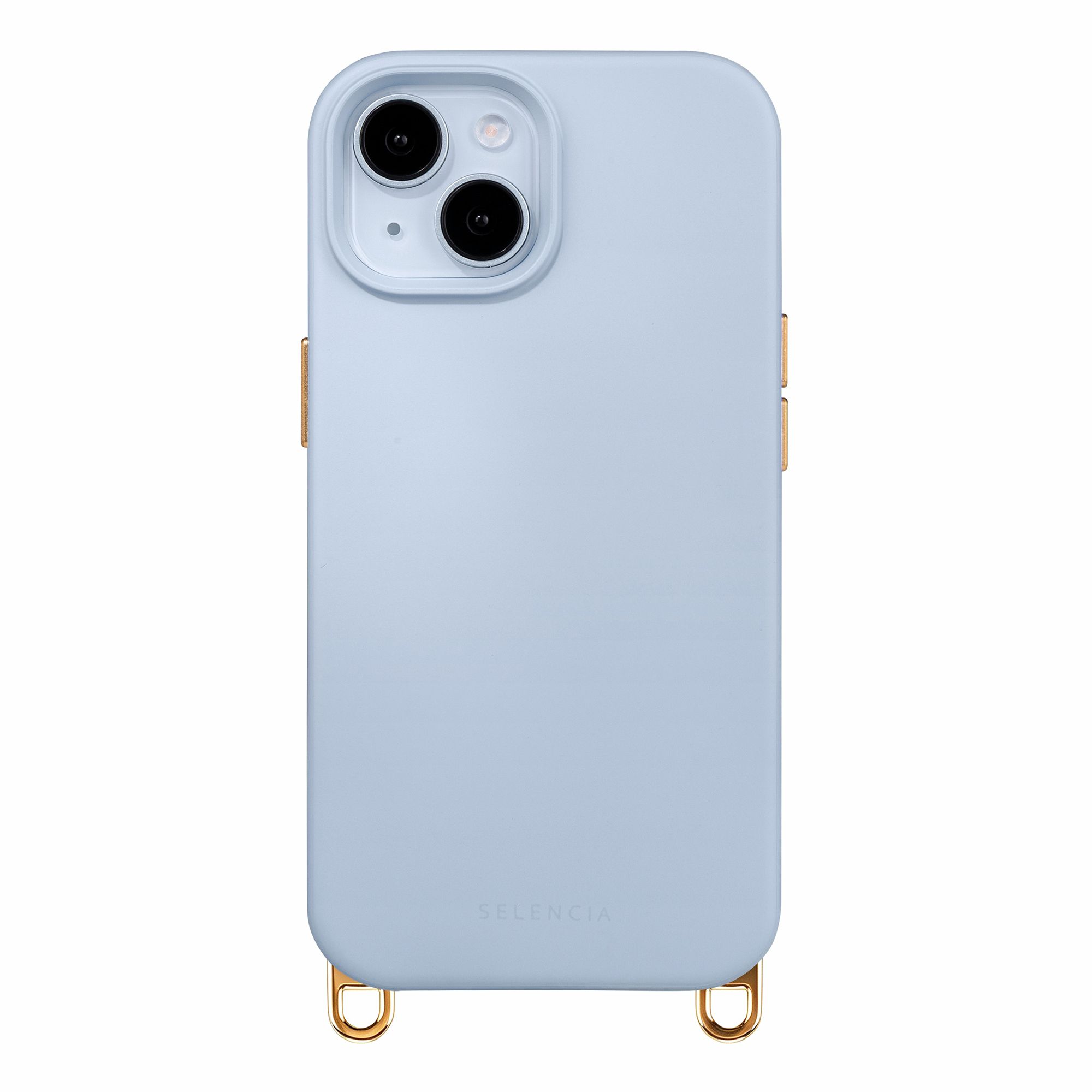 Selencia Rivièra MagSafe Backcover met afneembare haakjes Apple iPhone 14 / 13 - Powder Blue