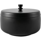 BRASQ Tafelasbak Zwart met Deksel - RVS - 0.5 liter inhoud - Asbak voor binnen én buiten