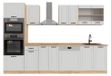 Vicco R-Line Complete keukeneenheid – 300 cm met hoge kast, WB Eik Wit landhuis/gouden eik