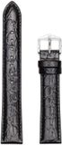 Hirsch Hirsh Horlogeband - Crocograin Zwart - Leer - 18mm