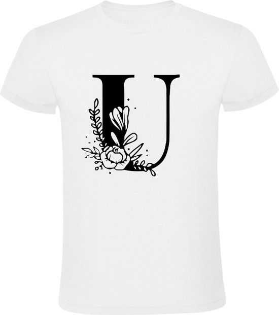 Sol's Letter U Heren T-shirt - Wit - 3XL