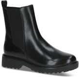 Caprice Dames Chelseaboot 9-25415-45 022 G-breedte Zwart Leer/Textiel Maat 41 EU