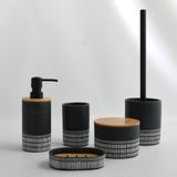 Spirella Toiletborstel met Houder Zwart Kunststof 36 cm