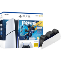 Sony PlayStation 5 Slim Disc Edition Fortnite bundel + Oplaadstation