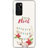 Huawei P40 Beschermende siliconen case lichtgevend rendier