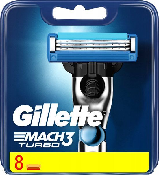Gillette Mach3 Turbo Scheermesjes - 8 stuks