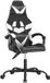 vidaXL Fauteuil de jeu pivotant similicuir noir et blanc